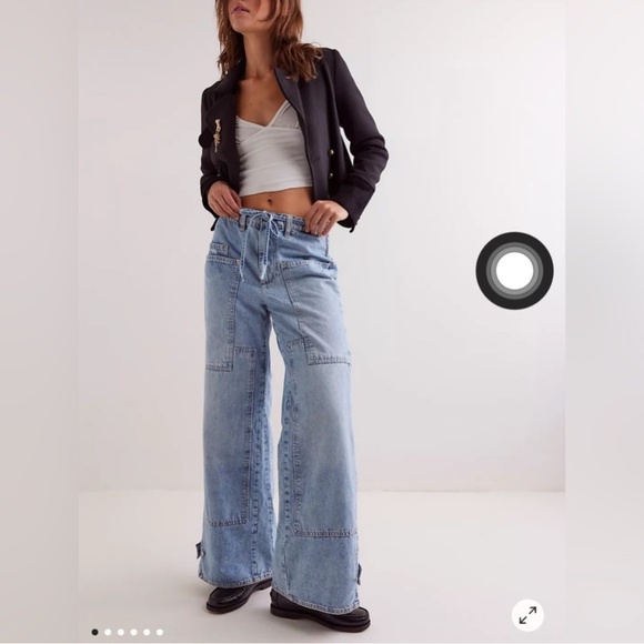 Free People CRVY Outlaw Wide-Leg Jeans - Picture 2 of 7
